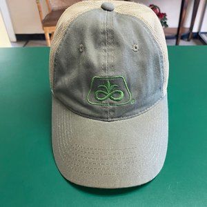 Olive Green Pioneer Seed Mesh Back Farmer Ball Cap Hat Adjustable Size